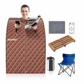 Giantex Portable Sauna 3L Personal Therapeutic Sauna Temperature & Timer Adjustable folding chair, portable chair