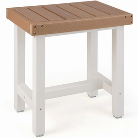 Giantex Shower Bench Waterproof HDPE - Shower Stool, Plastic Spa Bath Step Foot Rest for Bathroom bench seat, tufted bench