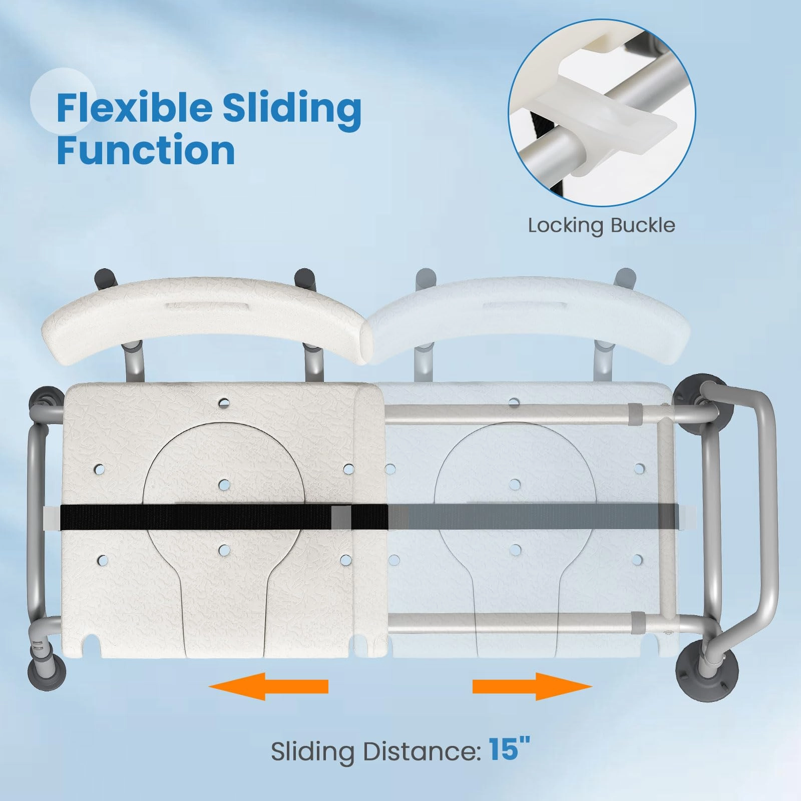Giantex Sliding Tub Transfer Bench for Bathtub