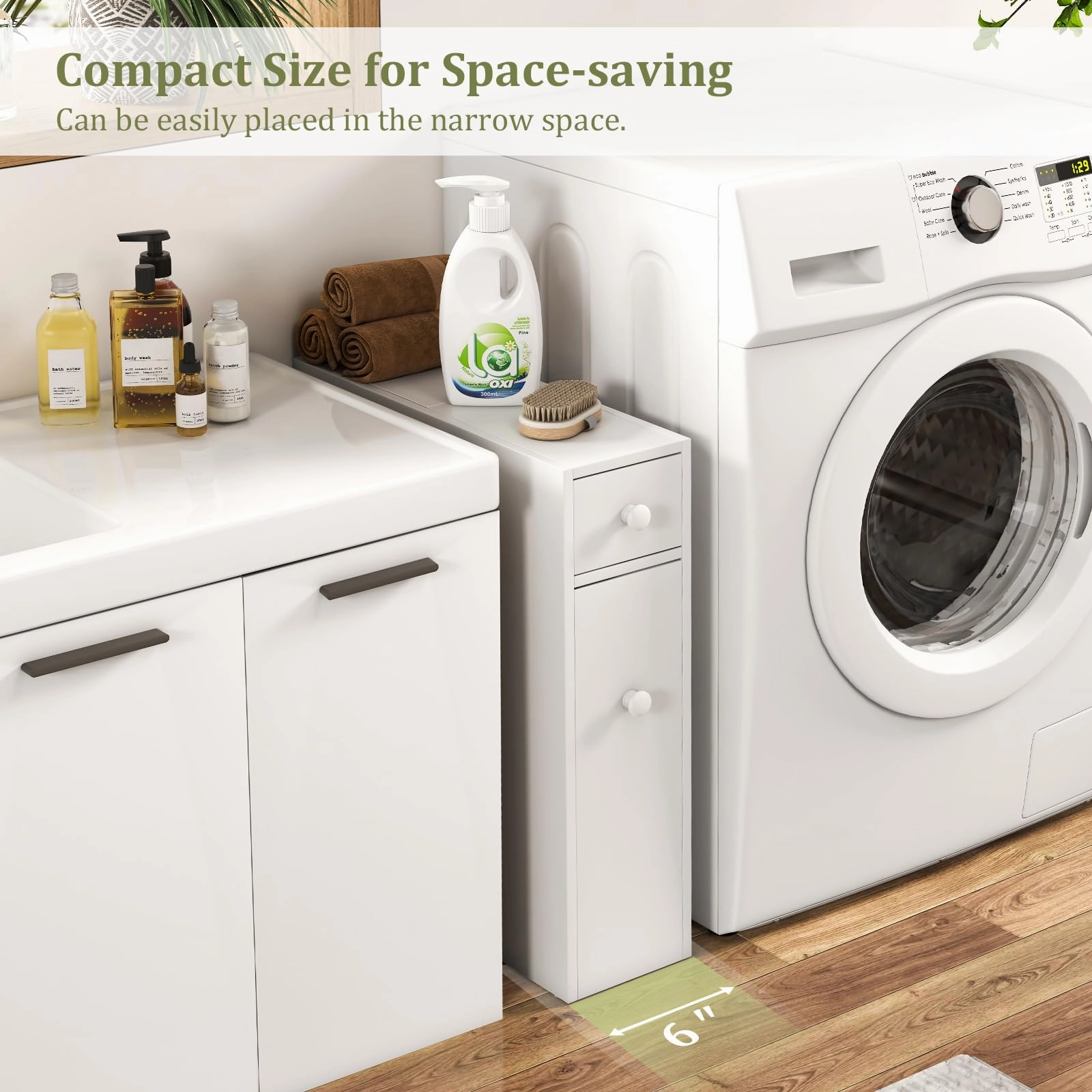 Giantex Small Bathroom Storage Cabinet