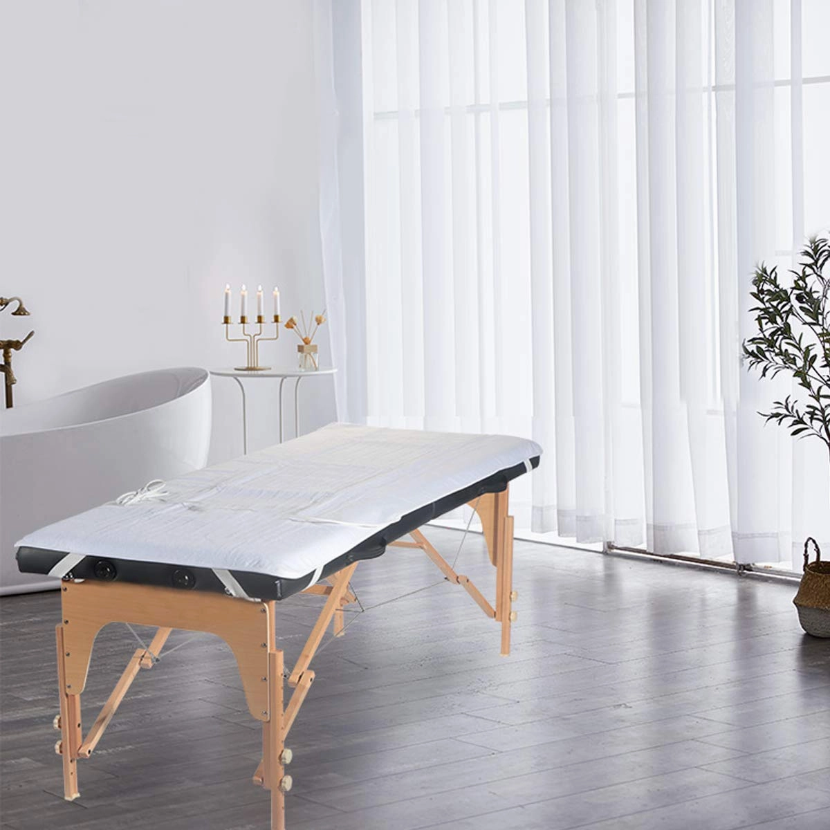 Giantex Spa Table Heating Pad with Digital Timer and Five Heat Settings, Auto Overheat Protection, Portable Electric Table Warmers
