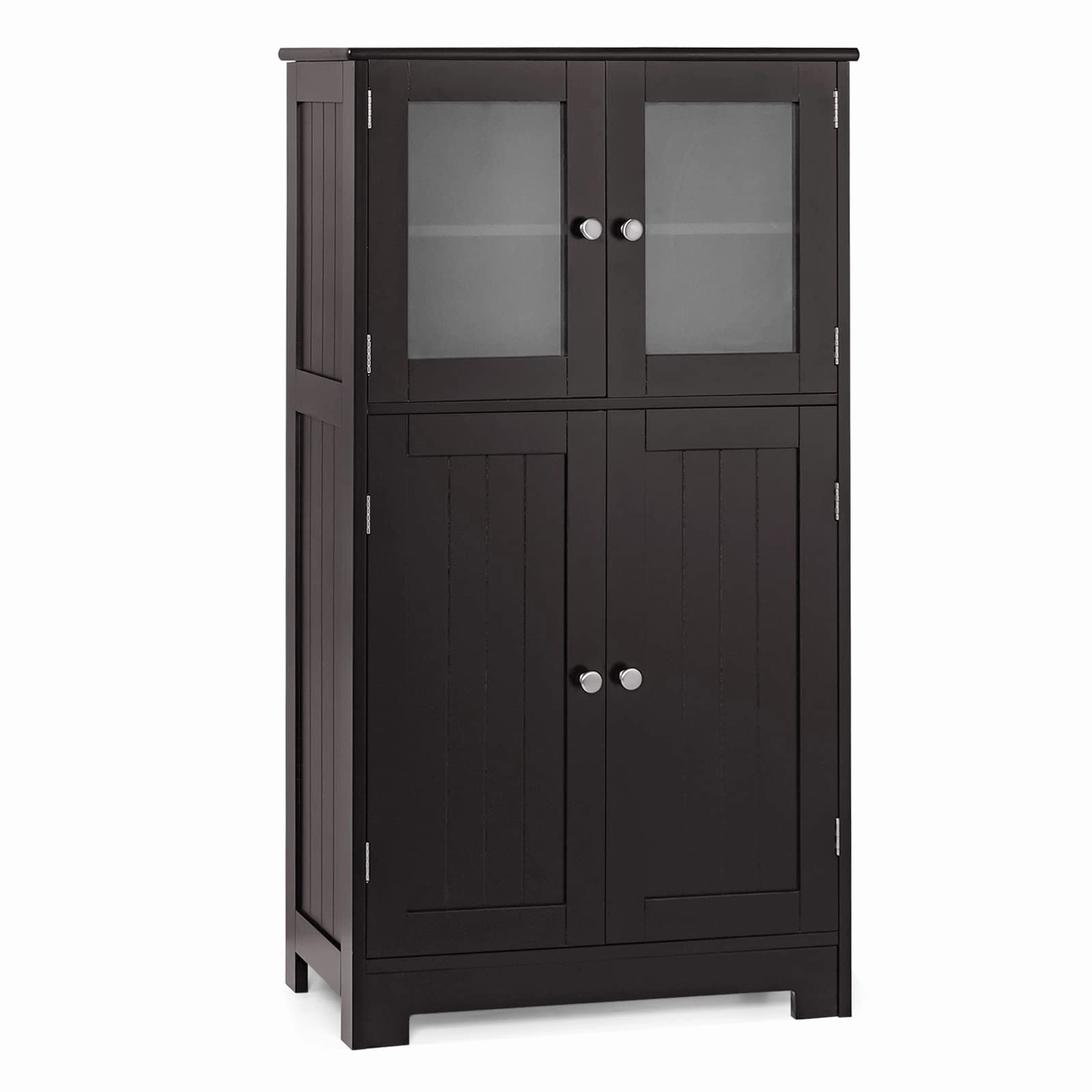 Giantex Storage Cabinet with Doors - Bathroom Floor Cabinet, Freestanding Tall Cabinet bathroom storage cabinet, over toilet storage
