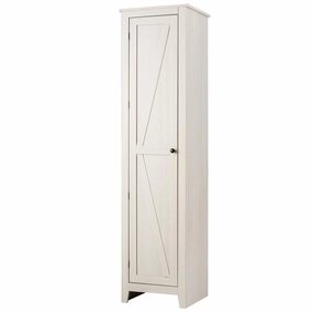 Giantex Tall Storage Cabinet Freestanding Floor Storage Tower with Four Shelves and Single Door bathroom storage cabinet, over toilet storage