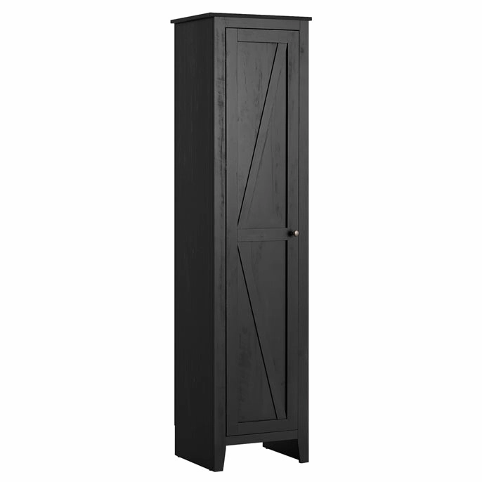 Giantex Tall Storage Cabinet Freestanding Floor Storage Tower with Four Shelves and Single Door