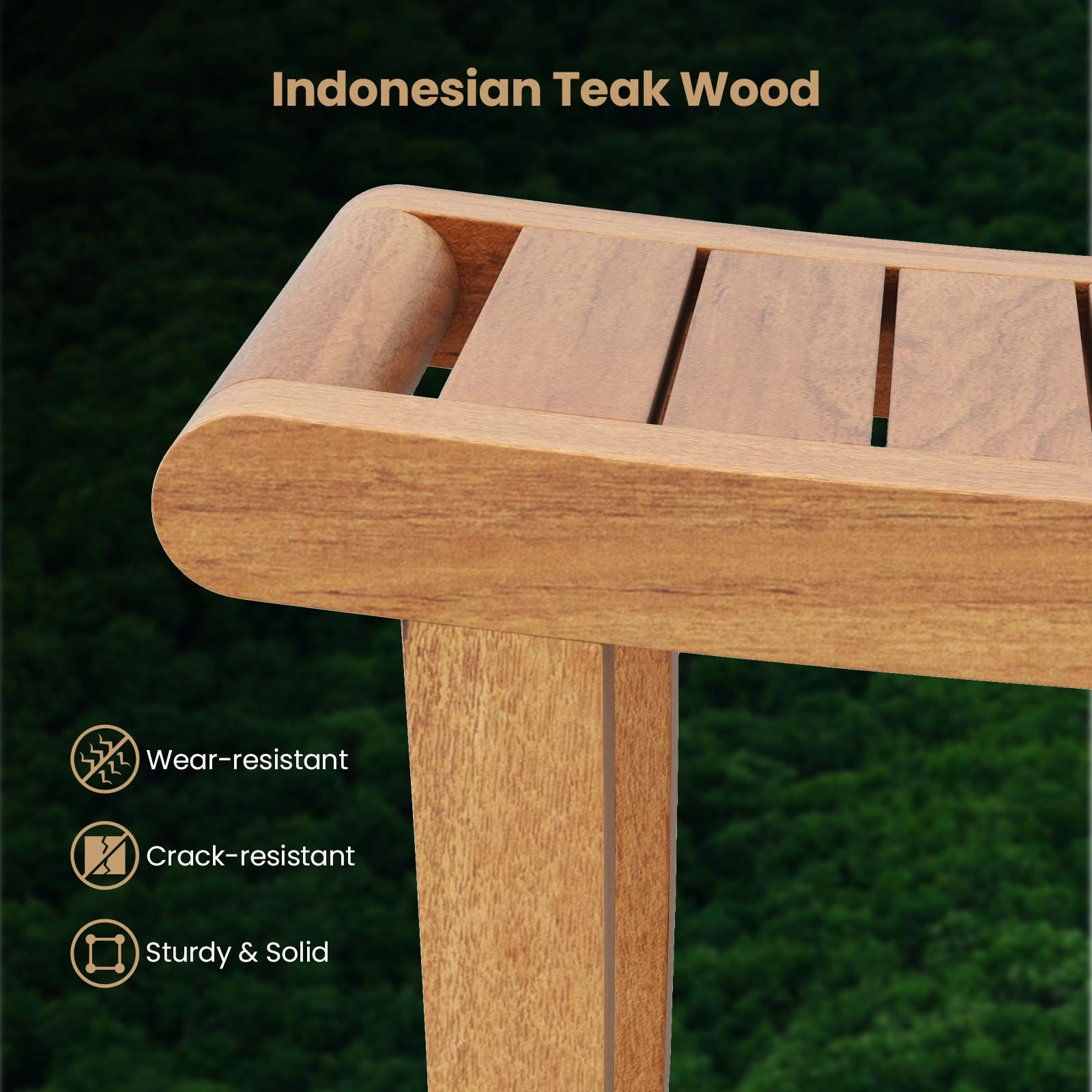 Giantex Teak Wood Shower Bench