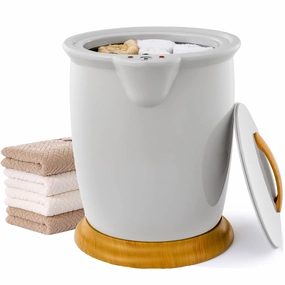 Giantex Towel Warmer Bucket 20L, Bathroom Towel Heater with Lid bathroom organizer, toilet brush holder