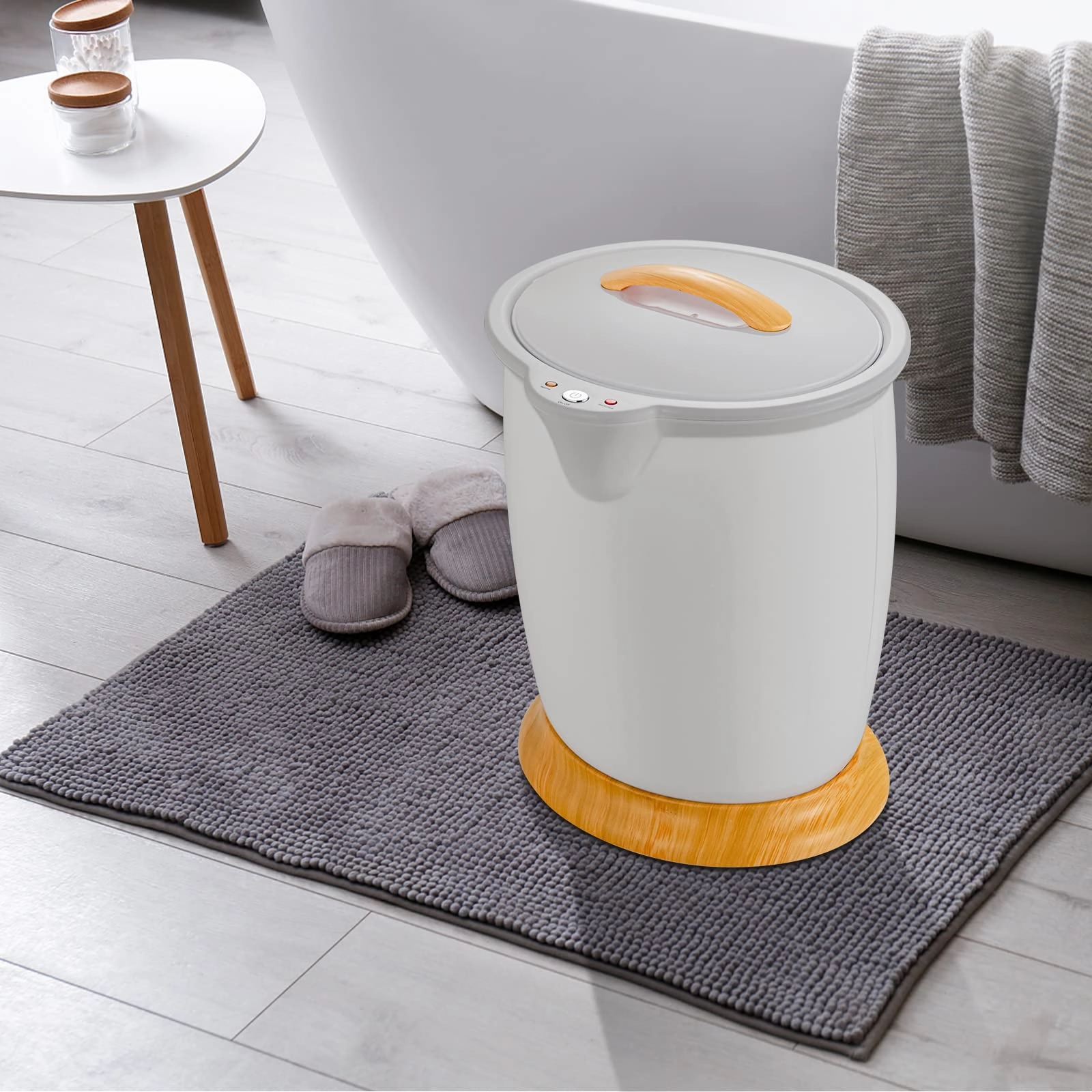 Giantex Towel Warmer Bucket 20L, Bathroom Towel Heater with Lid