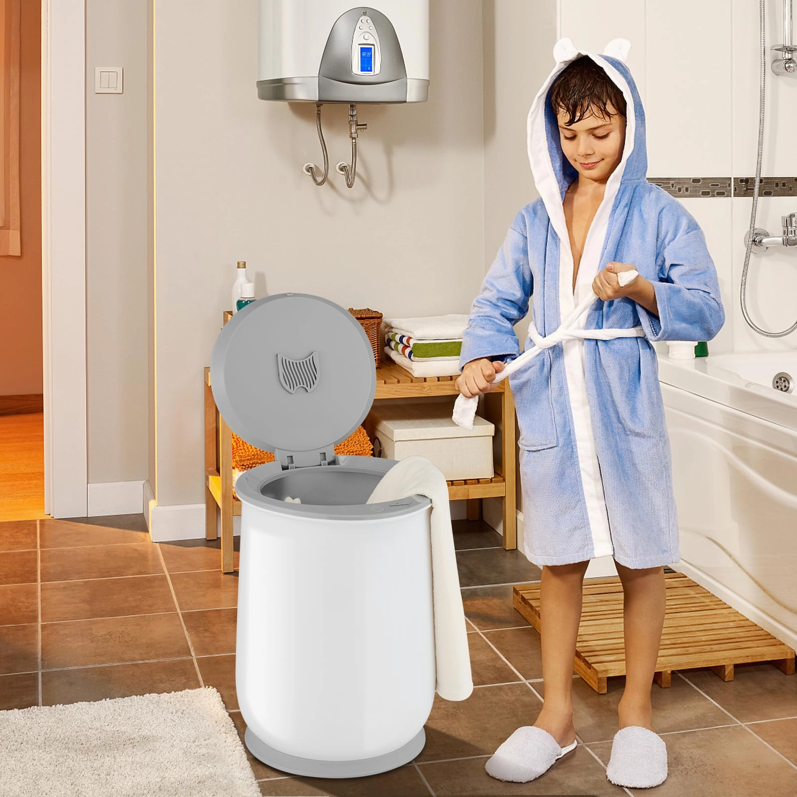 Giantex Towel Warmer Bucket - 21 L Bathroom Towel Heater