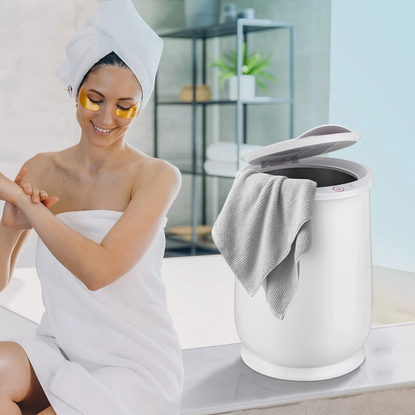 Giantex Towel Warmer Bucket for Bathroom, 21 L