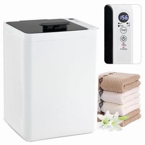 Giantex Towel Warmer for Bathroom, 23L Luxury Towel Warmer Bucket with LED Screen bathroom organizer, toilet brush holder