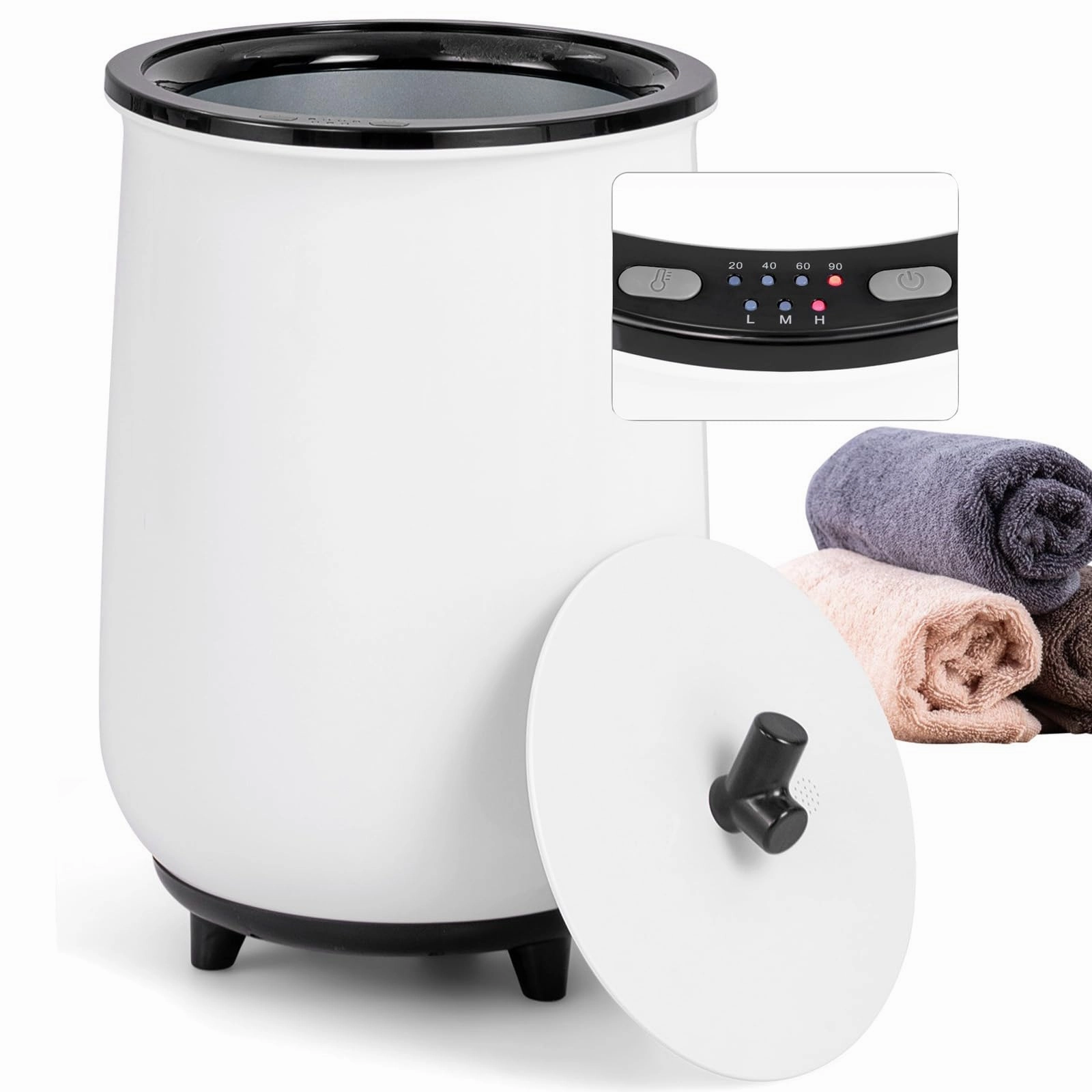 Giantex Towel Warmer for Bathroom - 23L Large Blanket Warmer with 3 Heat Settings, Built-in Timer, Auto Shut Off bathroom organizer, toilet brush holder