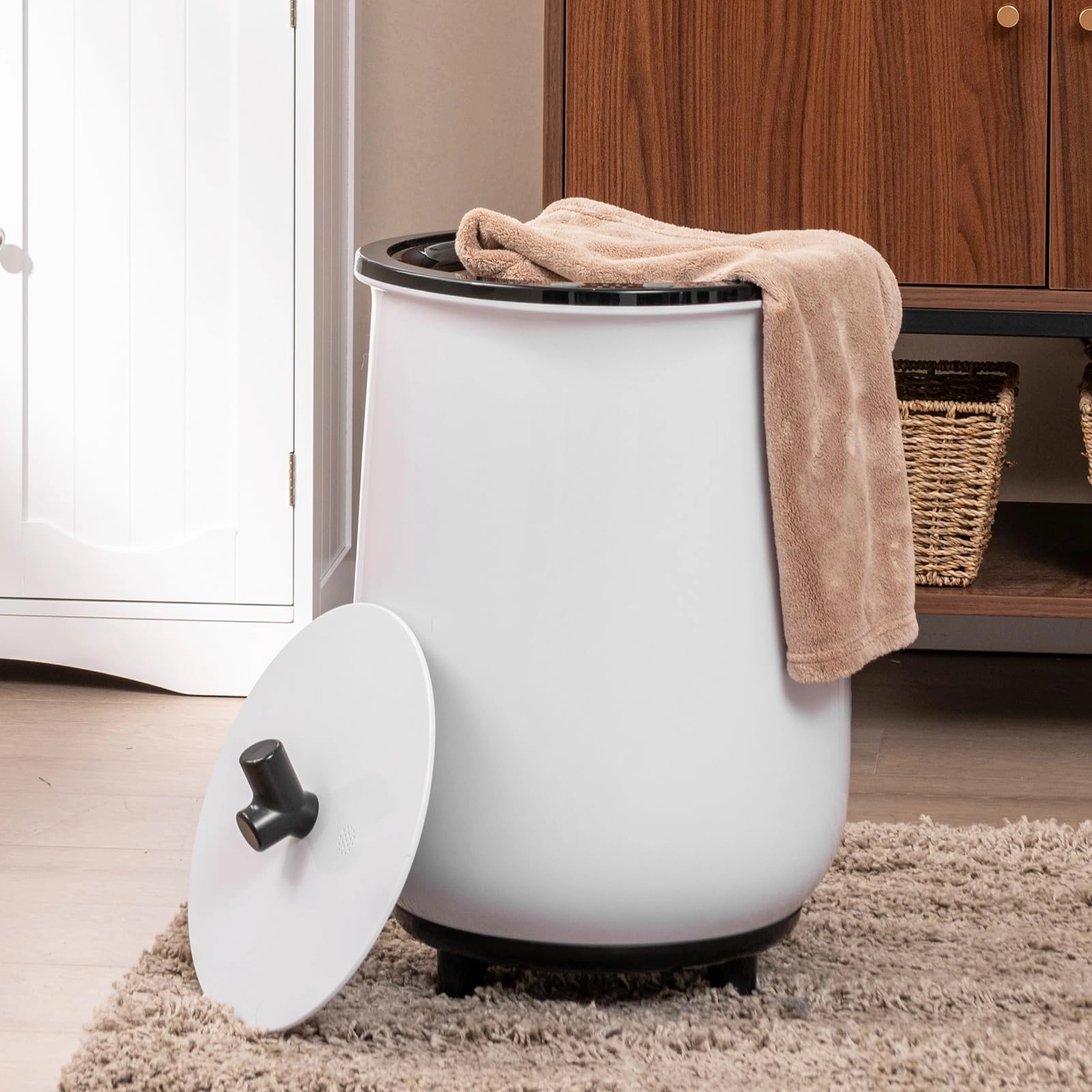 Giantex Towel Warmer for Bathroom - 23L Large Blanket Warmer with 3 Heat Settings, Built-in Timer, Auto Shut Off