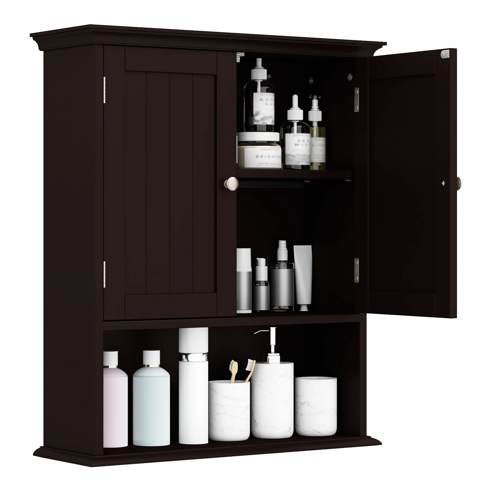 Giantex Wall Mounted Medicine Cabinets - Above Toilet Bathroom Cabinet with Adjustable Shelf