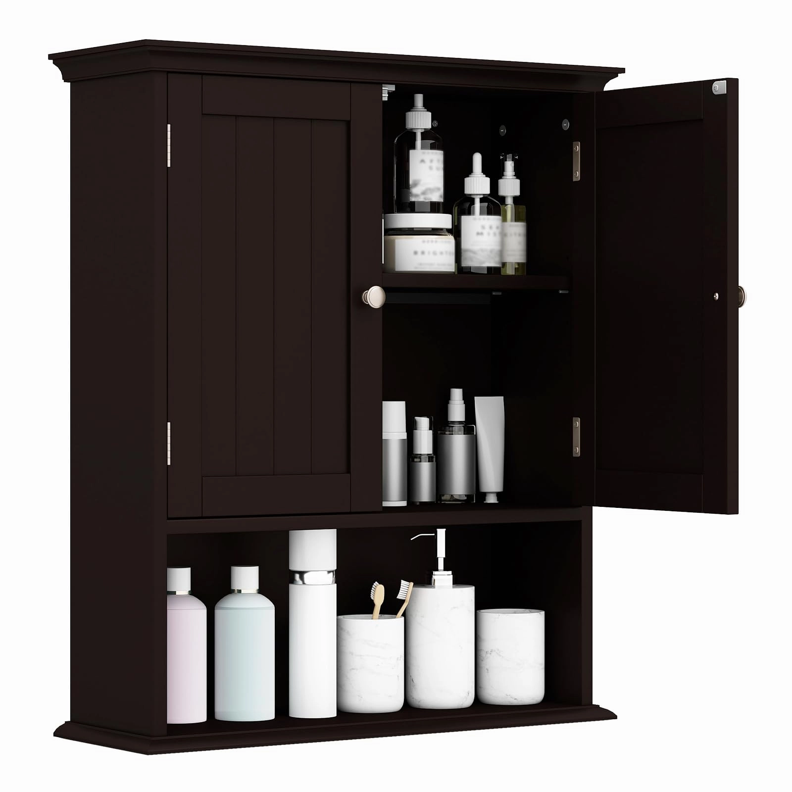 Giantex Wall Mounted Medicine Cabinets - Above Toilet Bathroom Cabinet with Adjustable Shelf