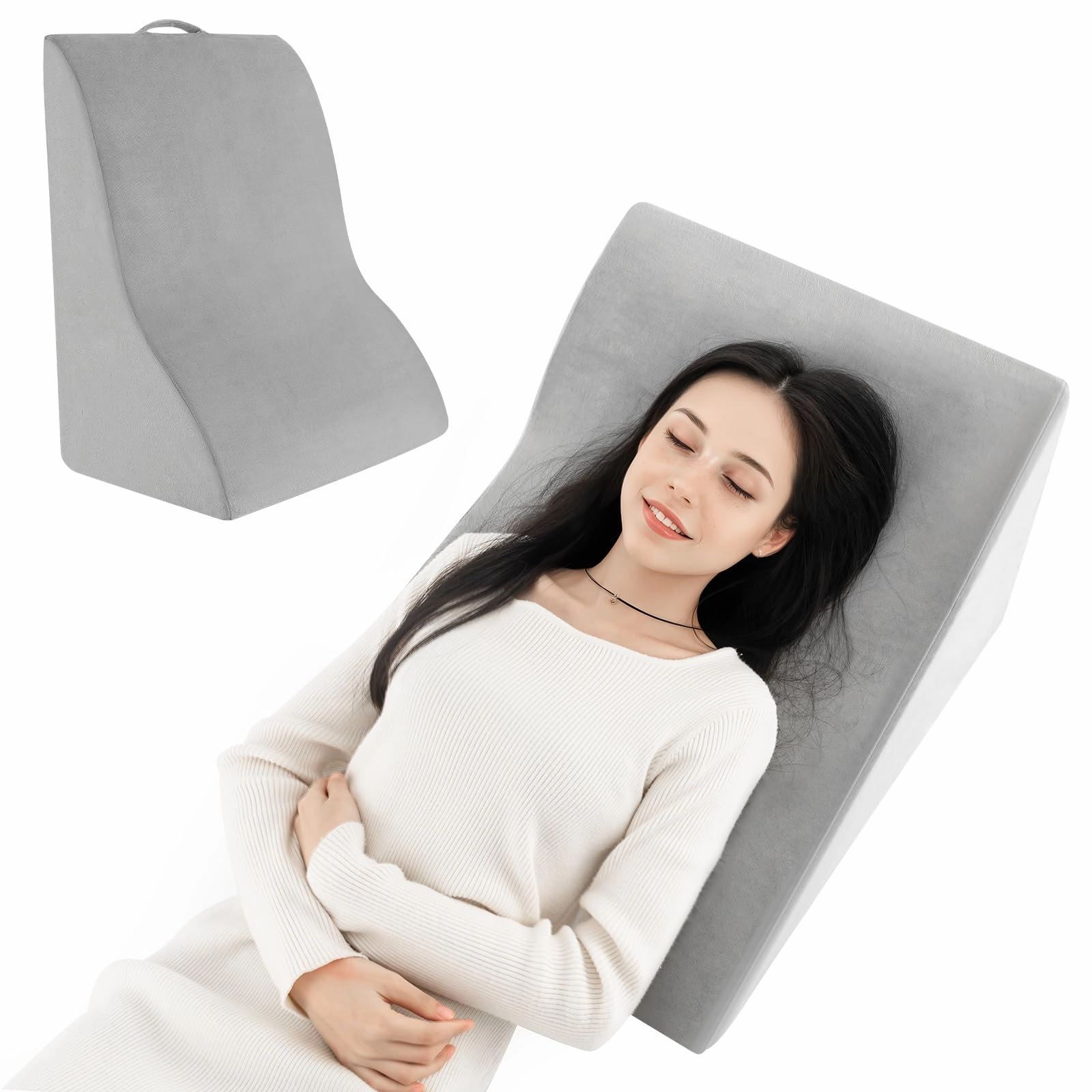 Giantex Wedge Pillow for Sleeping fleece blanket, knit throw