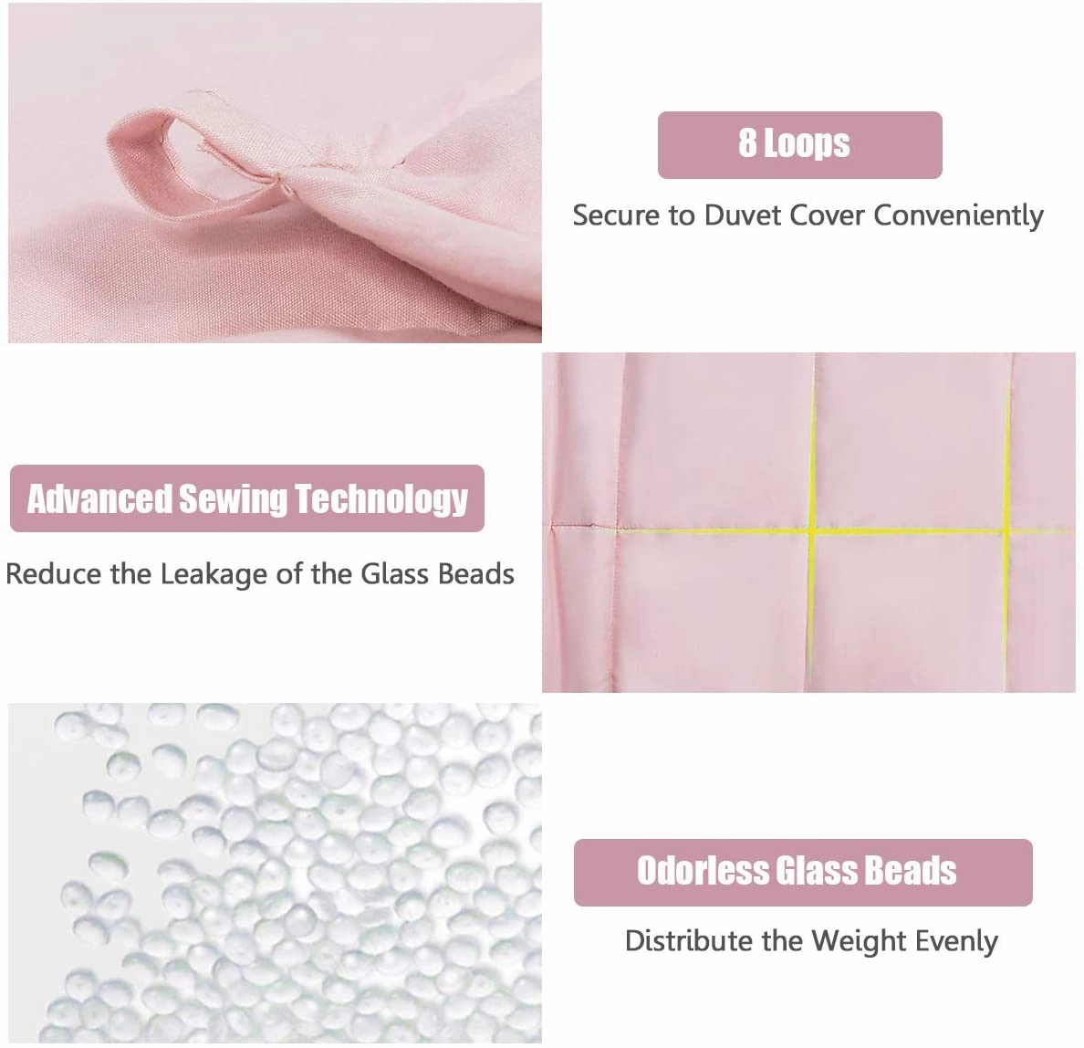 Giantex Weighted Blanket with Duvet Covers, Hot and Cold Duvet Cover Set, 60" x 80"