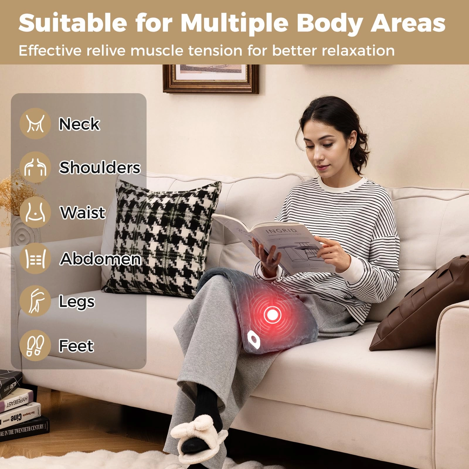 Giantex Weighted Heating Pad w/ 2 Massagers