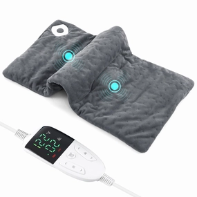 Giantex Weighted Heating Pad w/ 2 Massagers nightstand, bedside table