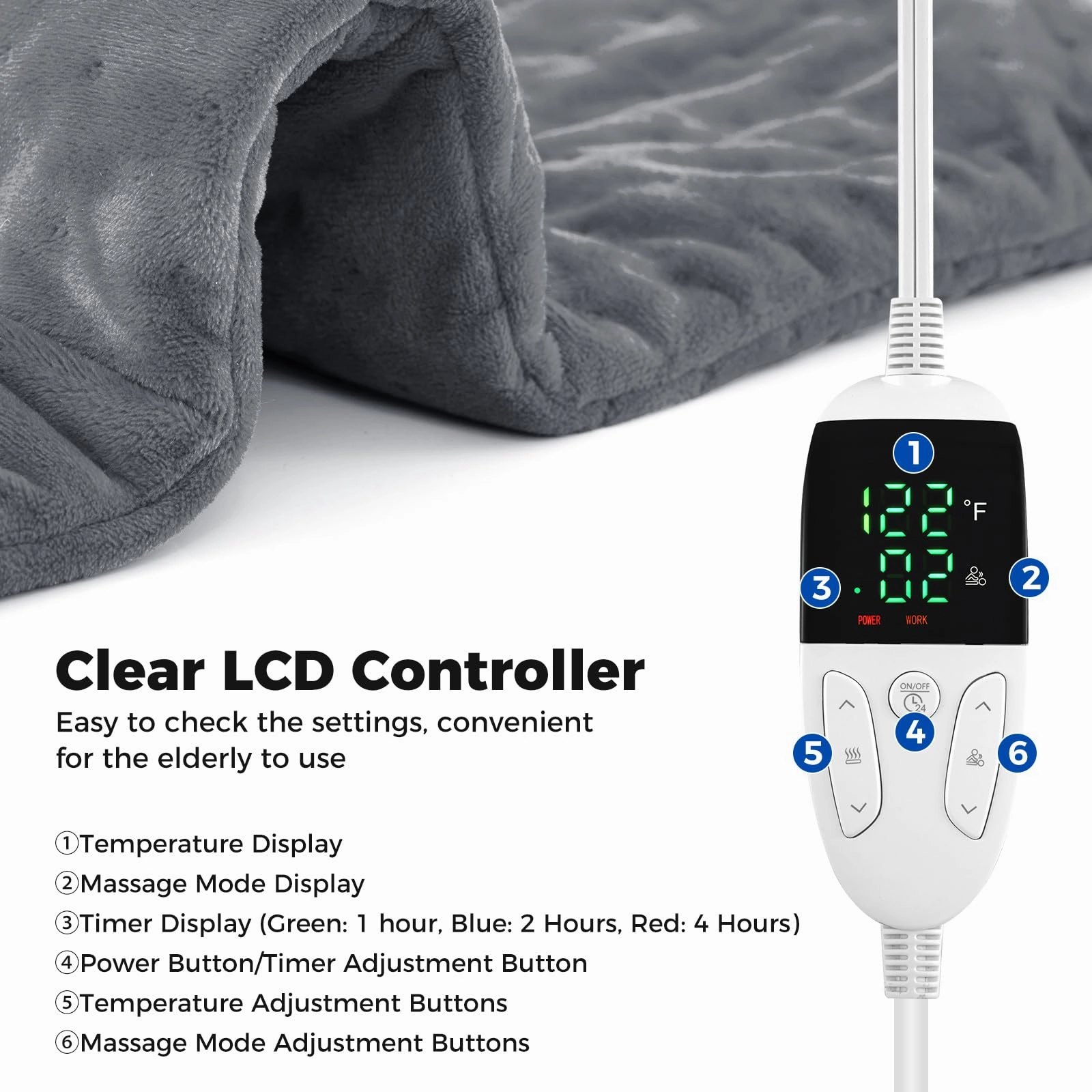 Giantex Weighted Heating Pad w/ 2 Massagers