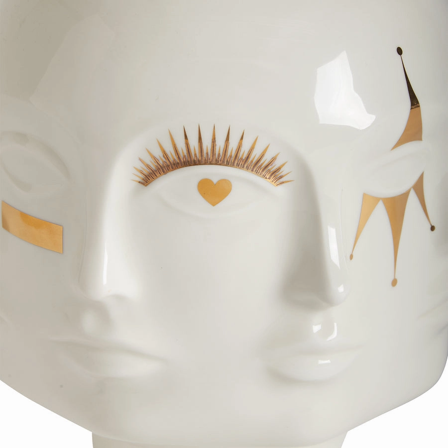 Gilded Porcelain Face Vase L | Jonathan Adler Dora Maar