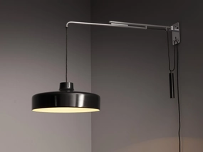 Gino Sarfatti for Arteluce '194N' Wall Light with Black Shade Knife Set,Kitchen Knives