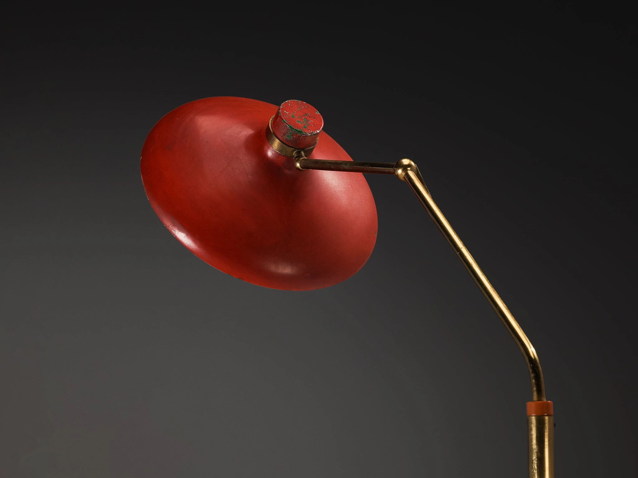 Gio Ponti for Fontana Arte Parco dei Principi Floor Lamp with Red Shade
