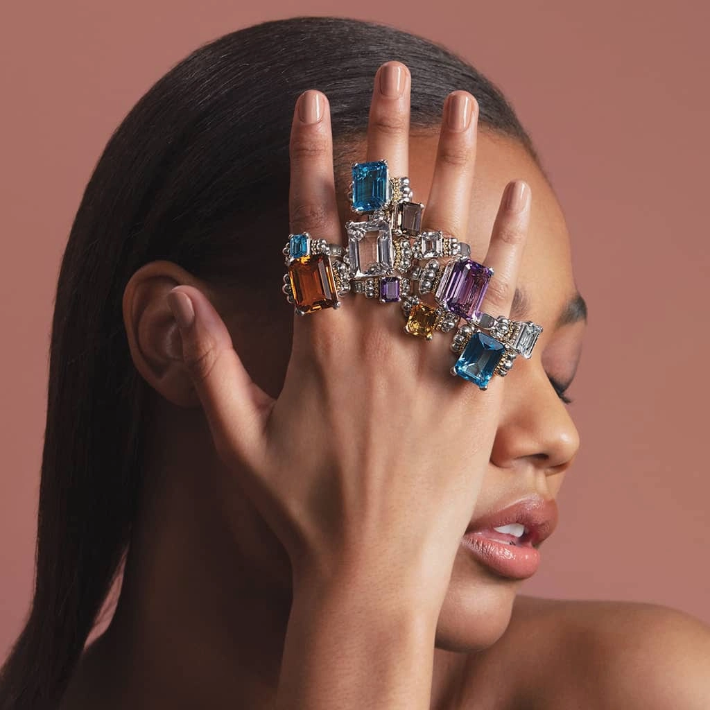 Glacier Extra Large Emerald-Cut Amethyst Ring