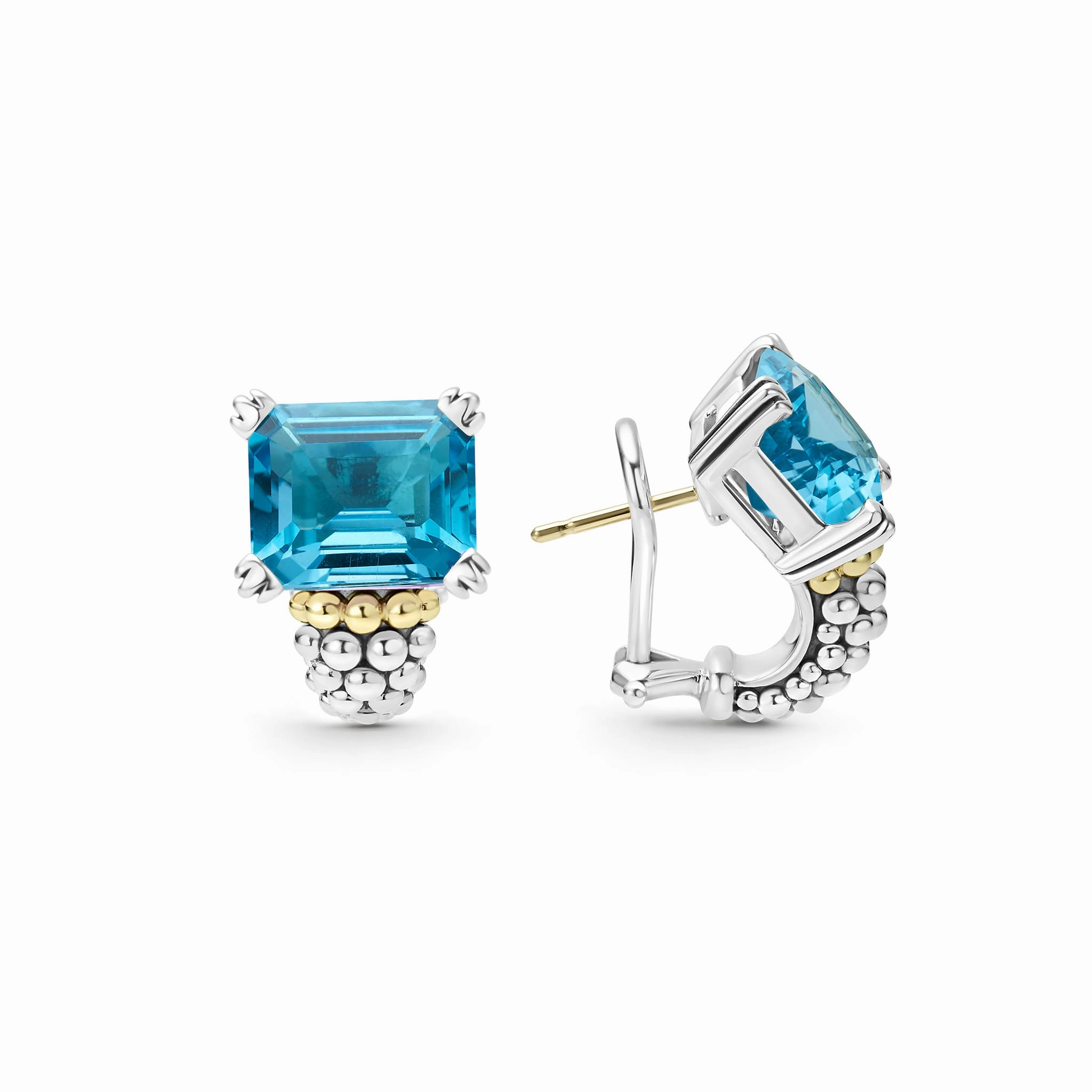 Glacier Swiss Blue Topaz Huggie Earring
