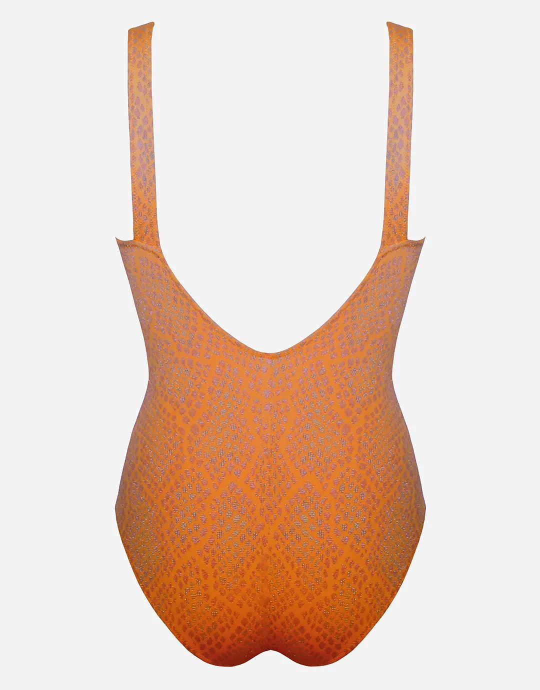 Glance Banded Swimsuit - Metallic Apricot