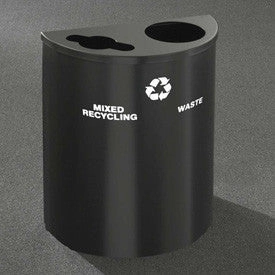 Glaro Recyclepro Half Round Gloss Brass, (2) 14-1/2 Gal Recycle & Waste - MW2499GB-GB
