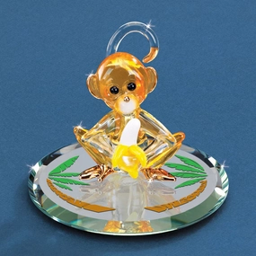 Glass Baron Banana Monkey Decorative Mirror,Home Decor Mirror