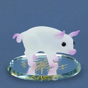 Glass Baron Barnyard Pig Figurine Decorative Mirror,Home Decor Mirror