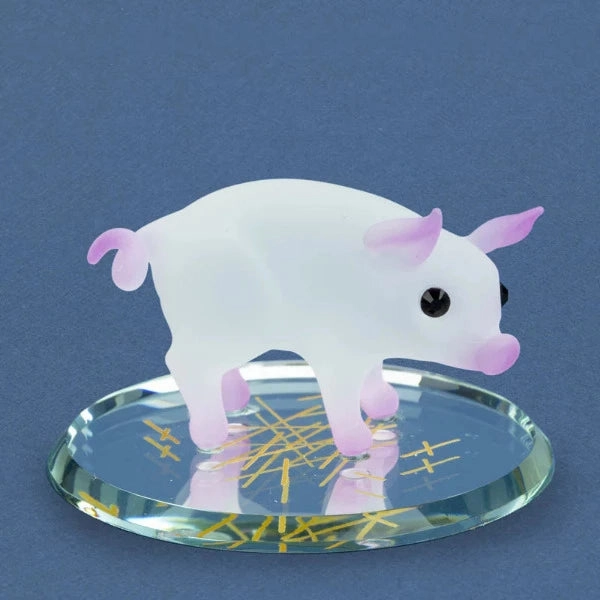 Glass Baron Barnyard Pig Figurine Decorative Mirror,Home Decor Mirror