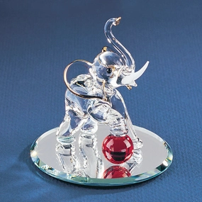 Glass Baron Elephant with Ball Decorative Mirror,Home Decor Mirror