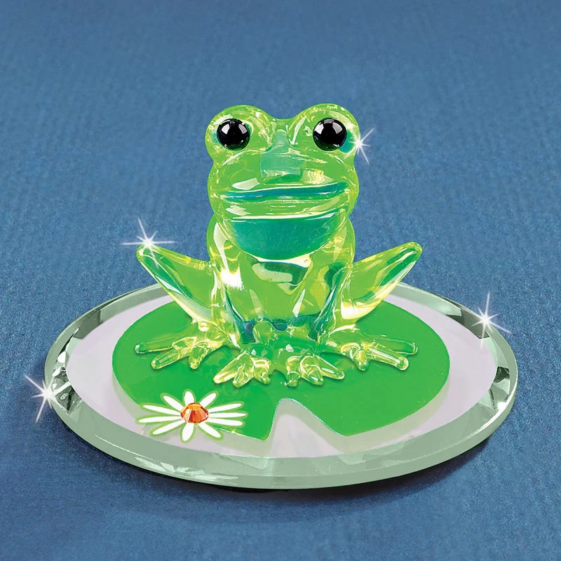 Glass Baron Lily Pad Hopper Frog Decorative Mirror,Home Decor Mirror