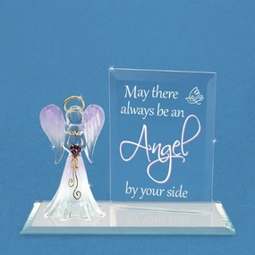 Glass Baron May There Always Be An Angel By Your Side Glass Figurine Decorative Mirror,Home Decor Mirror