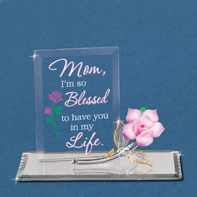 Glass Baron Mom "I'm Blessed" Figurine Decorative Mirror,Home Decor Mirror