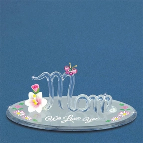 Glass Baron Mom "We Love You" Figurine Decorative Mirror,Home Decor Mirror