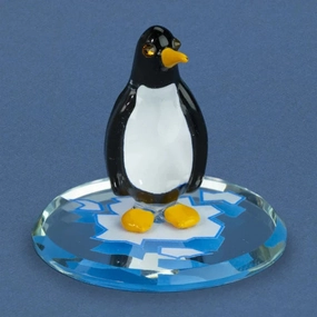 Glass Baron Penguin Figurine Decorative Mirror,Home Decor Mirror