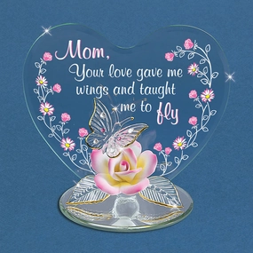 Glass Baron "Mom, You Gave Me Wings" Decorative Mirror,Home Decor Mirror