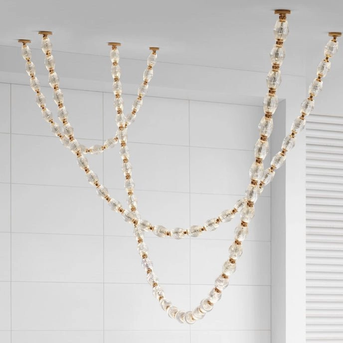 Glass Chain Chandelier