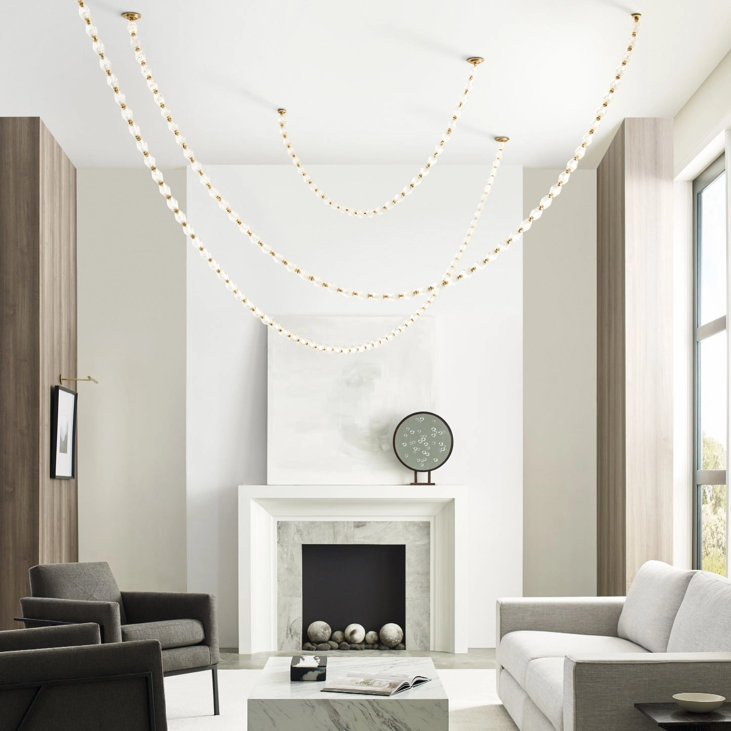 Glass Chain Chandelier