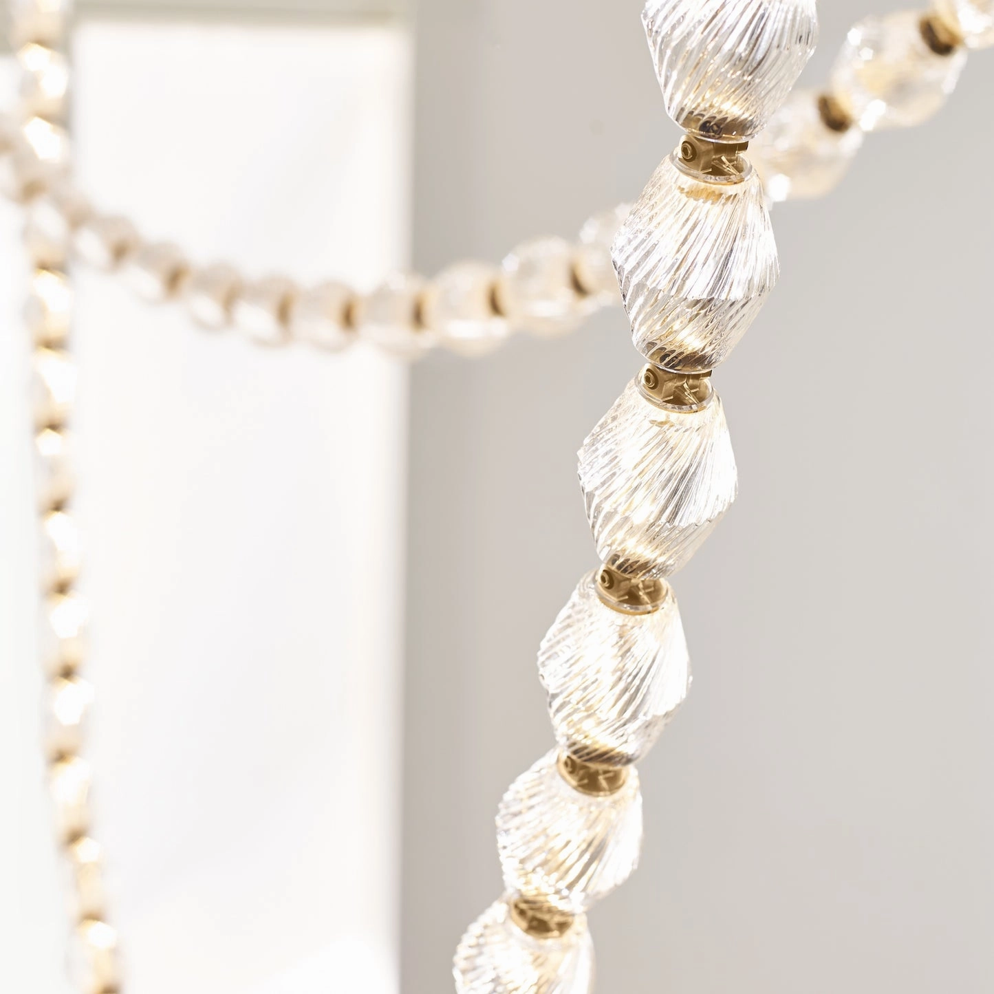 Glass Chain Chandelier