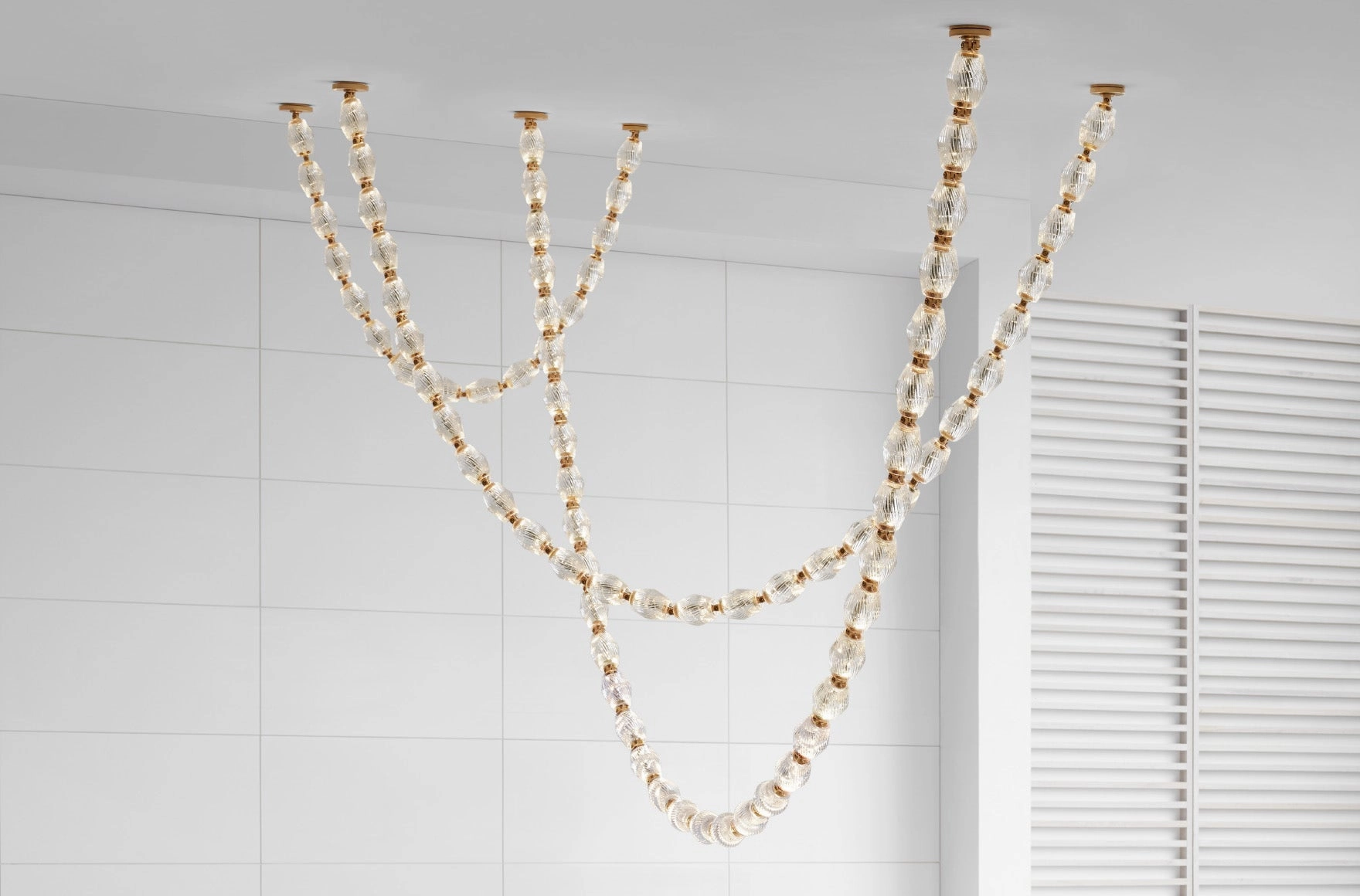 Glass Chain Chandelier