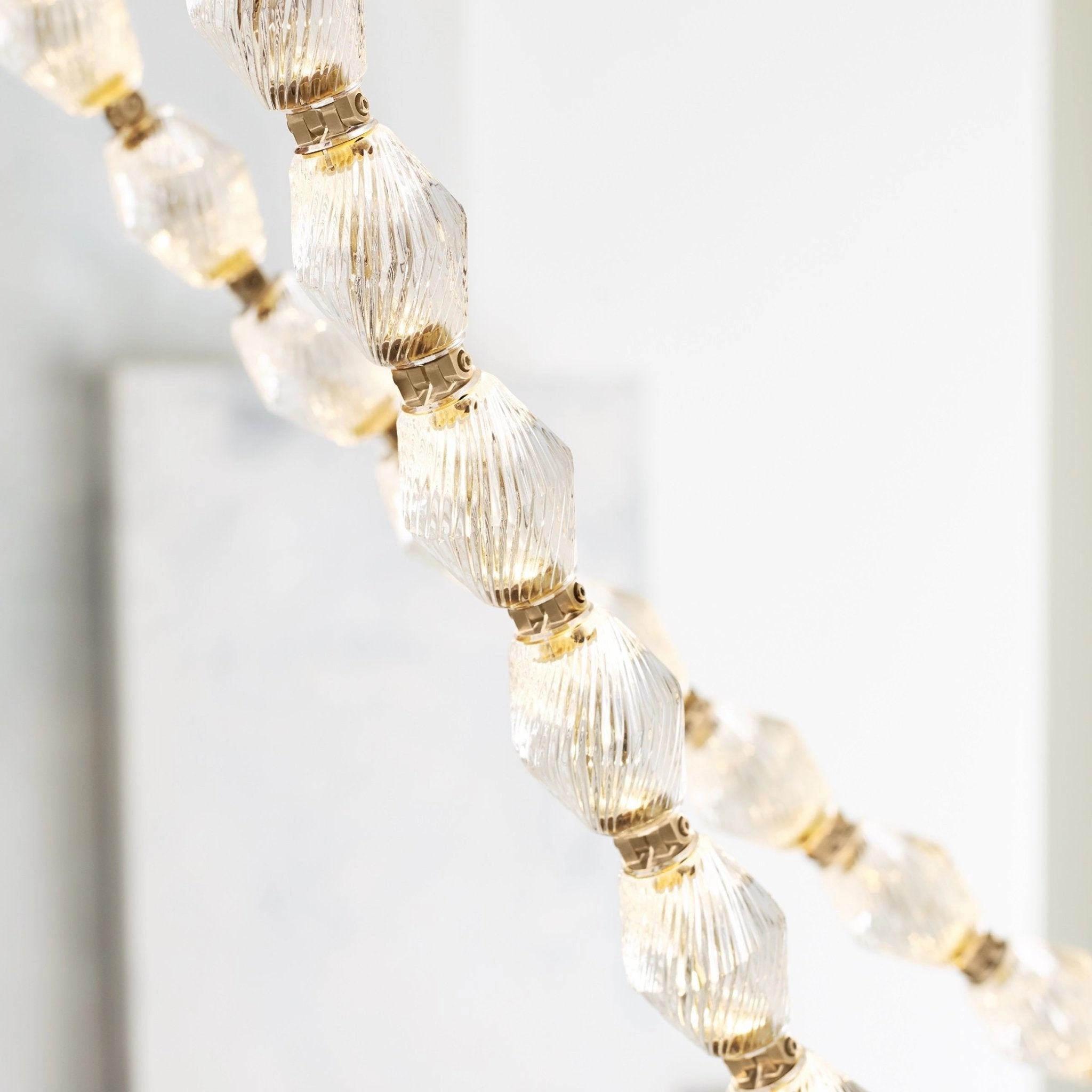 Glass Chain Chandelier