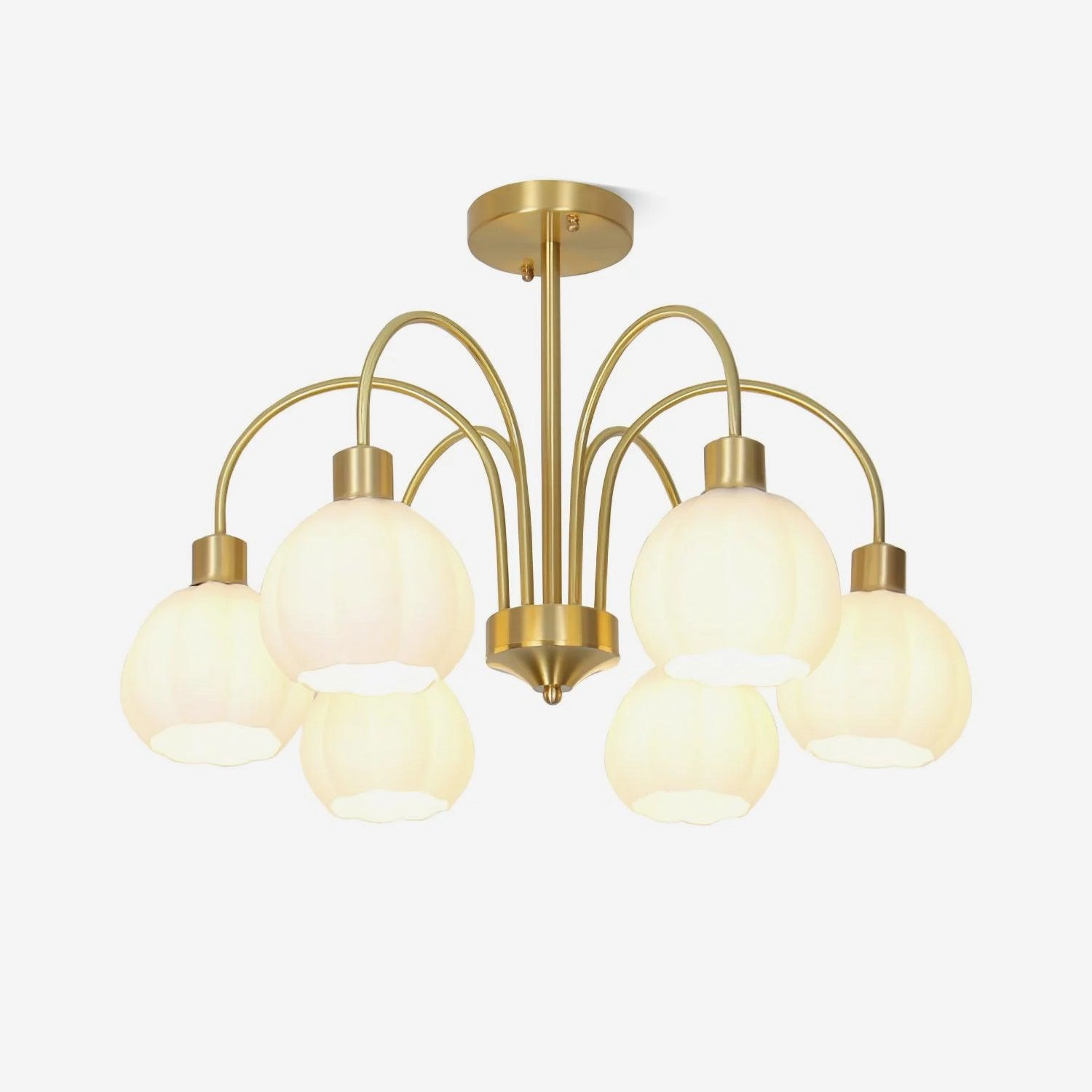 Glass Pumpkin Gold Chandelier chandelier,ceiling light,decorative lighting