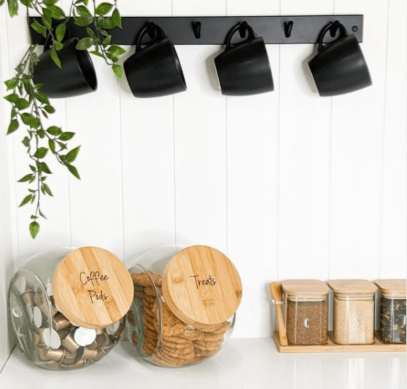 Glass Snack Jar with Bamboo Lid - 4L