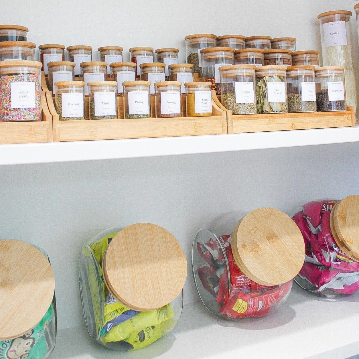 Glass Snack Jar with Bamboo Lid - 4L