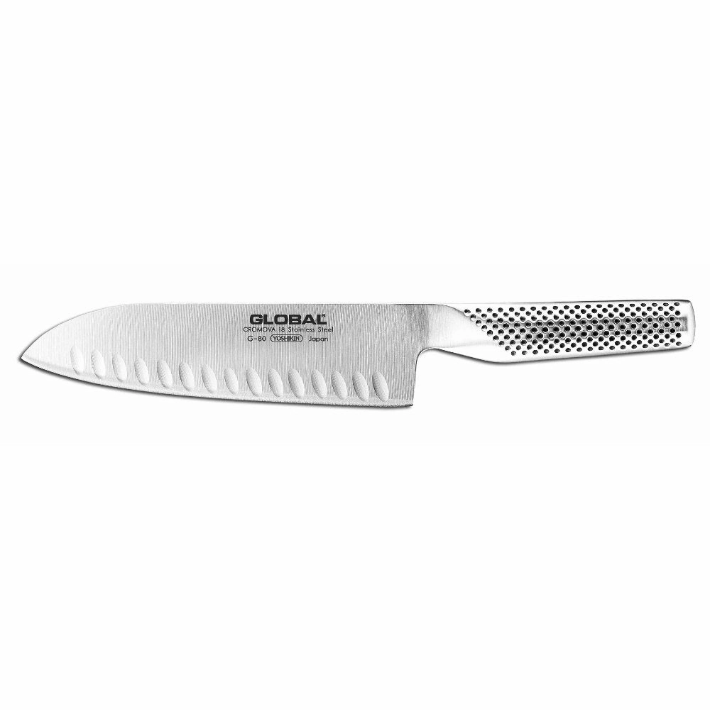 Global G-80 Granton Santoku Knife, 7" Food Storage,Food Containers