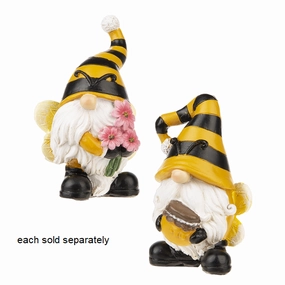 Gnome Dressed as Bee with Wings Figurine Decorative Mirror,Home Decor Mirror